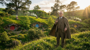 J.R.R. Tolkien de paseo por La Comarca